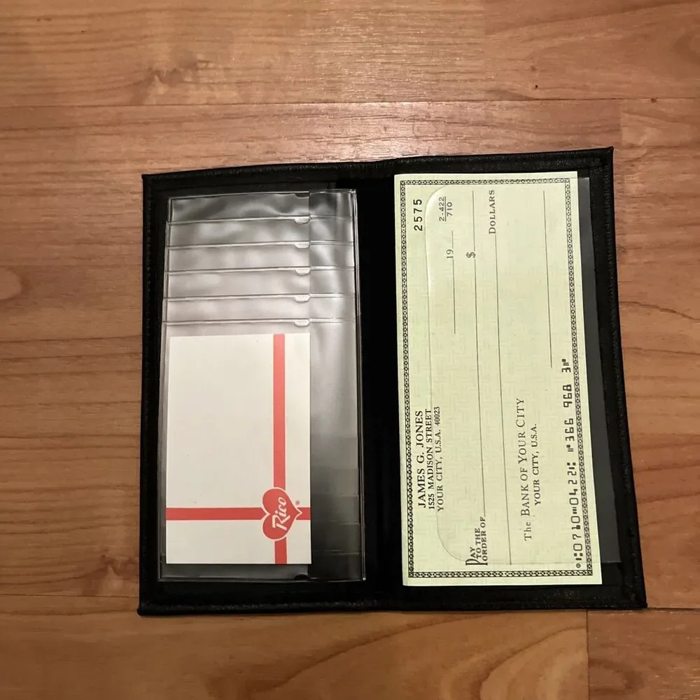 Minnesota Twins Leather Checkbook Cover Black